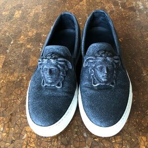 Black glitter Versace slip in sneakers❤️